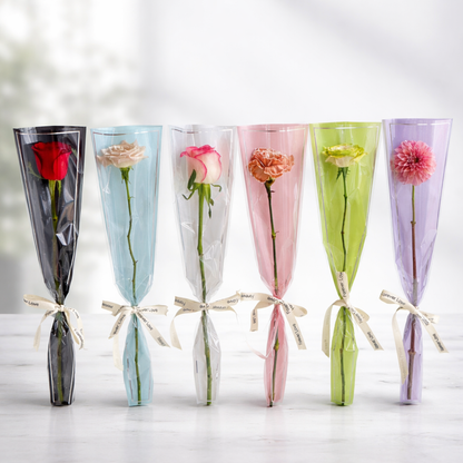 Bolsa Floral Soft Transparente 45x12.5cm (50 und)