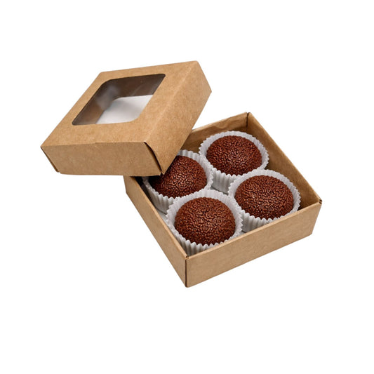 CAJA 7X7X4CM CON VISOR-BOM4V - KRAFT
