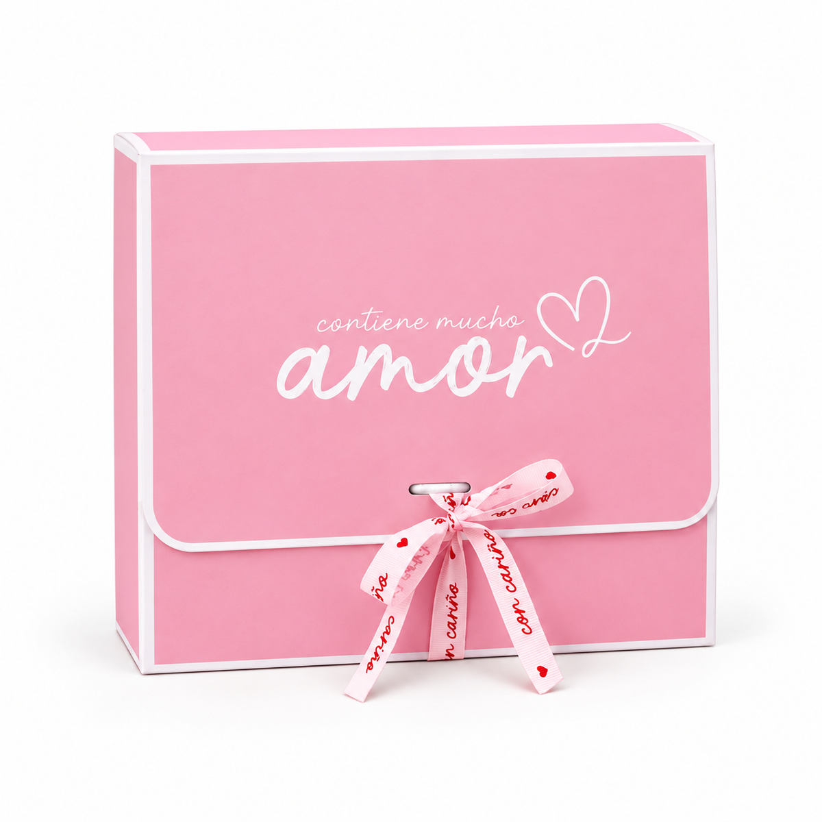 CAJA LAZO AMOR ROSA 27x24x8.5cm - 642450