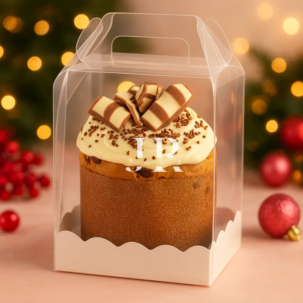 CAJA 15x15x18cm CON MANIJA ALTA - IDEAL PAN DULCE 750GR - packaging