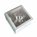 Caja 16x16x10cm p/ 4 cupcakes con visor - 641169 + 642106 - packaging
