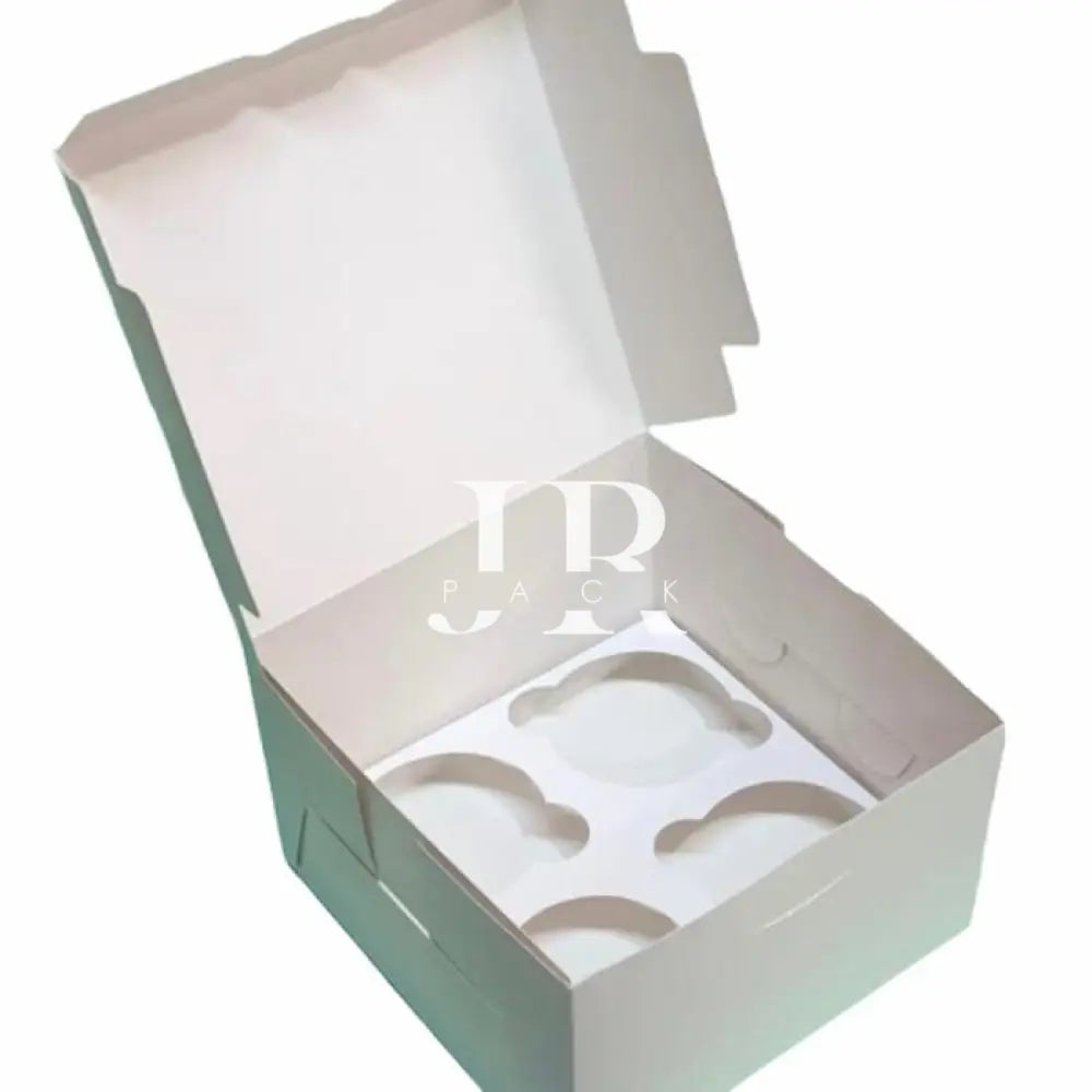 Caja 16x16x10cm para 4 cupcakes sin visor - 642106 + 639959 - packaging