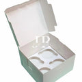 Caja 16x16x10cm para 4 cupcakes sin visor - 642106 + 639959 - packaging
