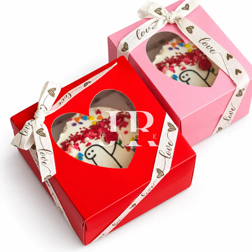 Caja 16x16x10cm ROJO CON VISOR - 640284 - packaging