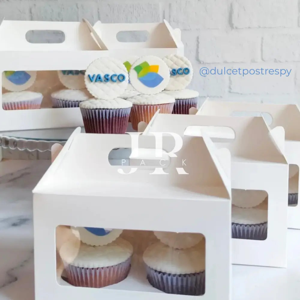 Caja 17x9.5x11cm para 2 cupcakes - 639428 + 642107 - packaging