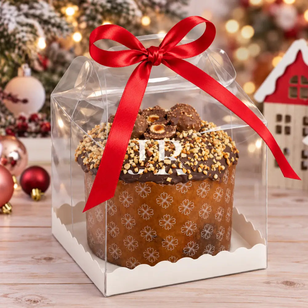 CAJA 19x19x20cm CON MANIJA ALTA - IDEAL PAN DULCE 1KG - packaging