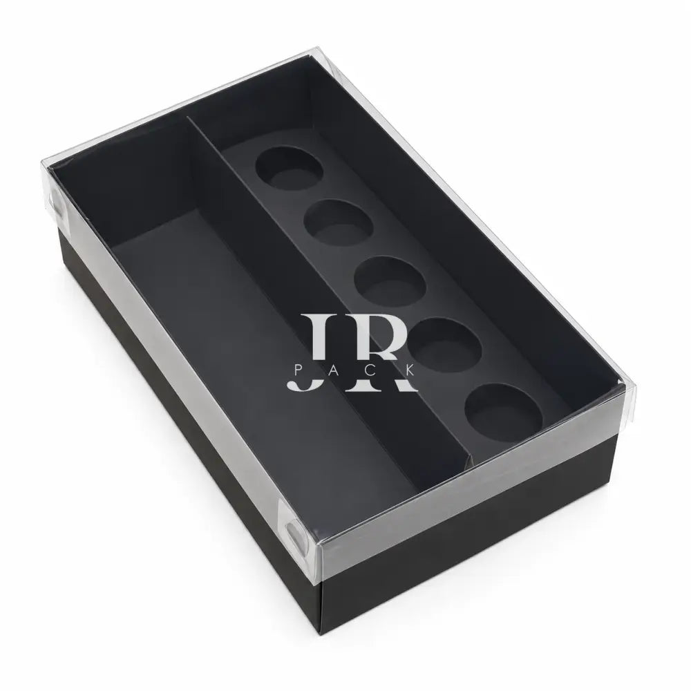 CAJA 21x12.5x6.5cm Negro + Tapa de acetato - 642330 - packaging