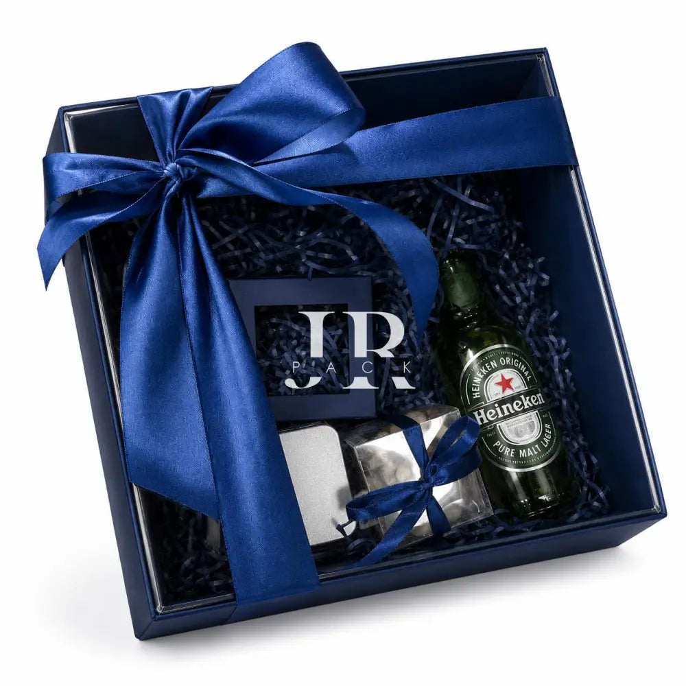 CAJA 25x25x10cm AZUL + tapa de acetato - 643021 - packaging