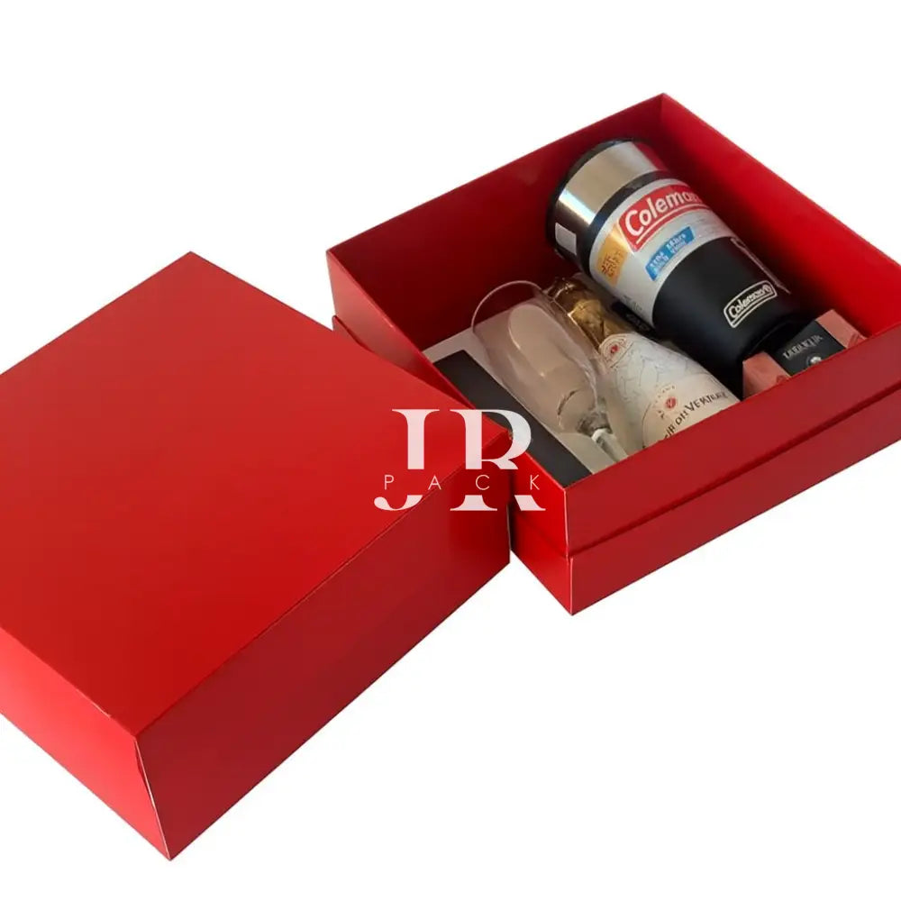 Caja 25x25x10cm Doble Pared Rojo - 640862 - packaging