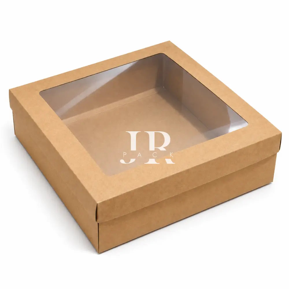 Caja 30x30x9cm Doble Pared Kraft con visor - 639678 - packaging