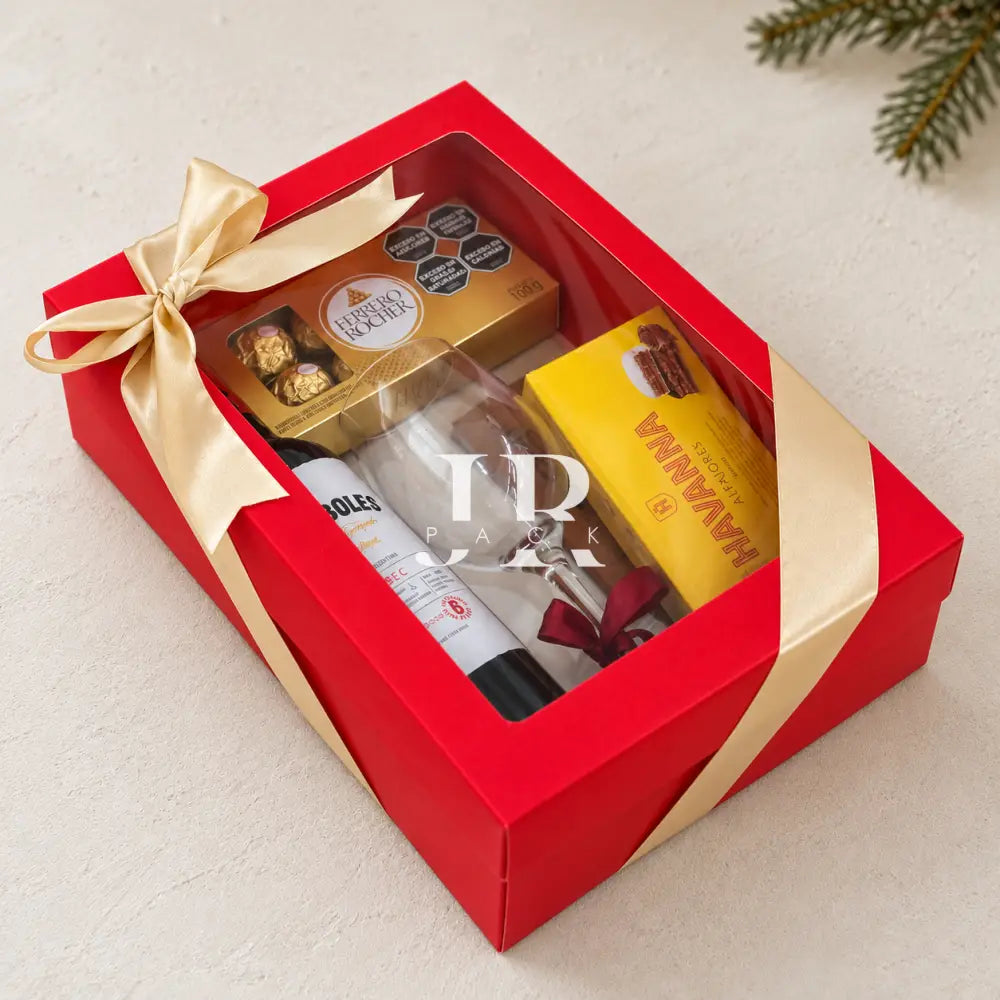 Caja 34x24x10cm DOBLE PARED ROJO-643729 - packaging