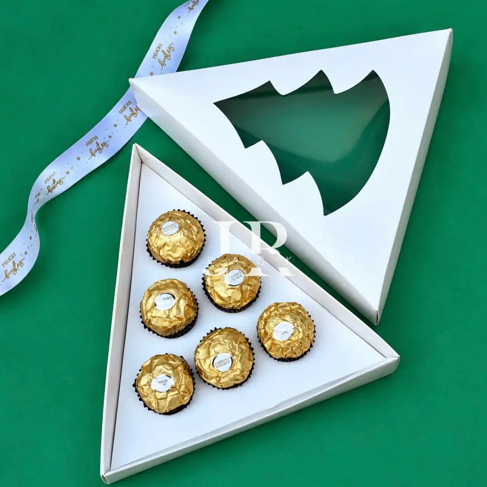 Caja Navidad Triangular p/ 6 bombones -640686 - packaging