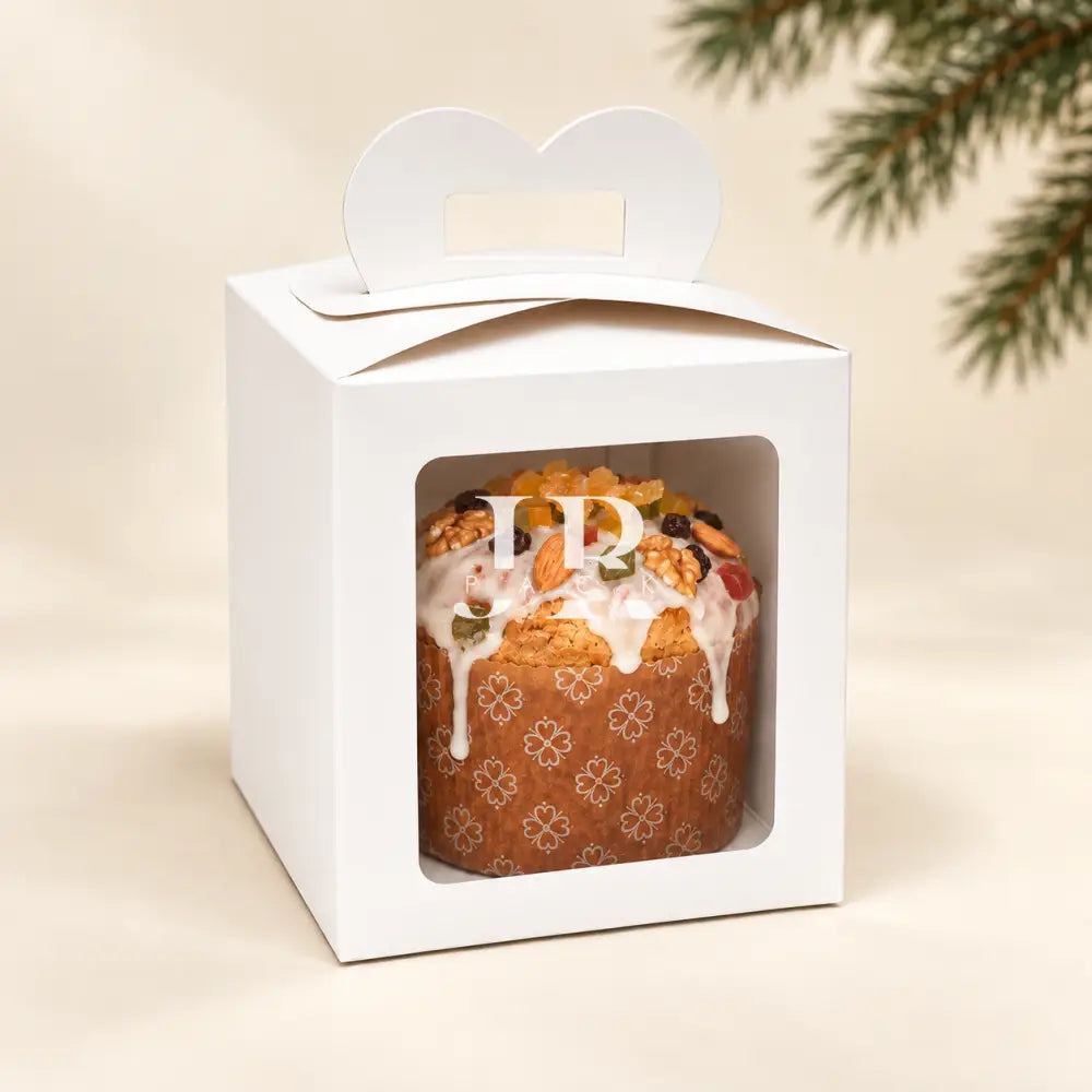 Caja para pan dulce 1KG con visor 17X17X20CM - 640638 - packaging