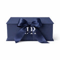 Caja Premium 23x17x10cm - Tipo Libro - Azul marino - PREMIUM ARMADAS
