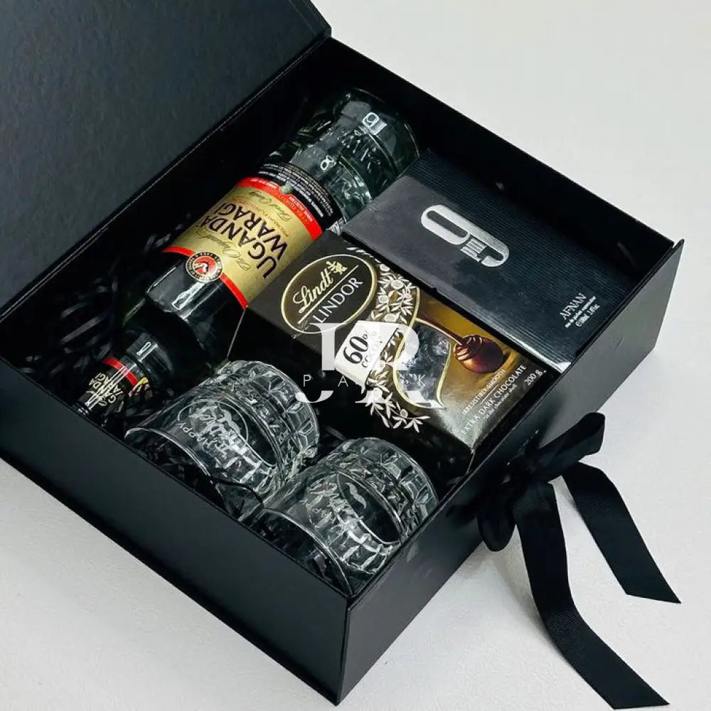 Caja Premium 31.5x26x9cm Negro Despegable - premium