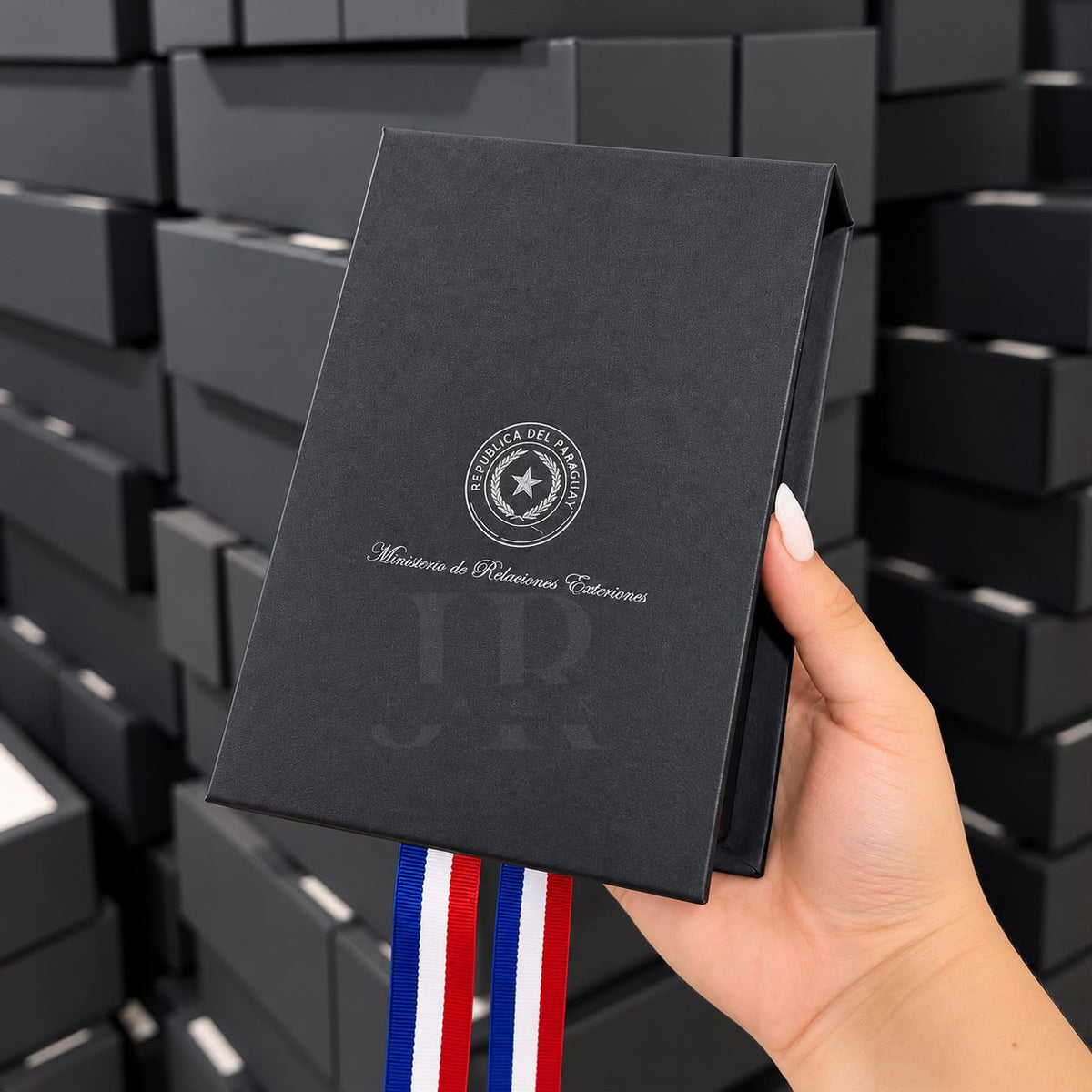 Premium personalizado +foil plata +cinta tricolor