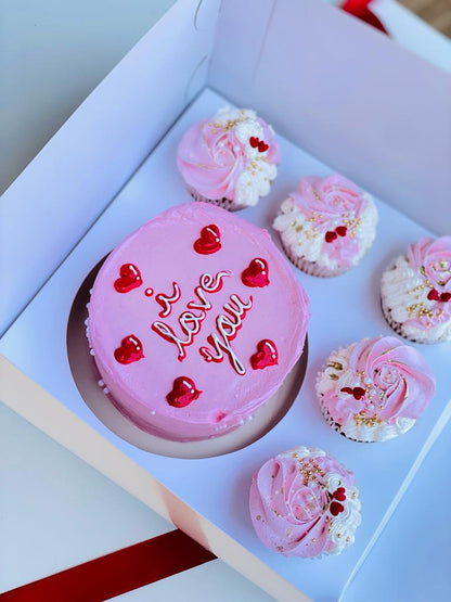 VIS15-D - Caja p/ Mini torta + 5 cupcakes - cod 641094