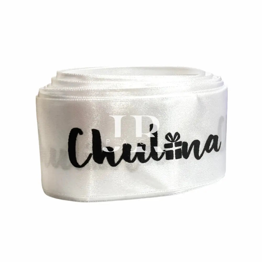 Cinta raso 4cm con logo x 10 metros - cinta