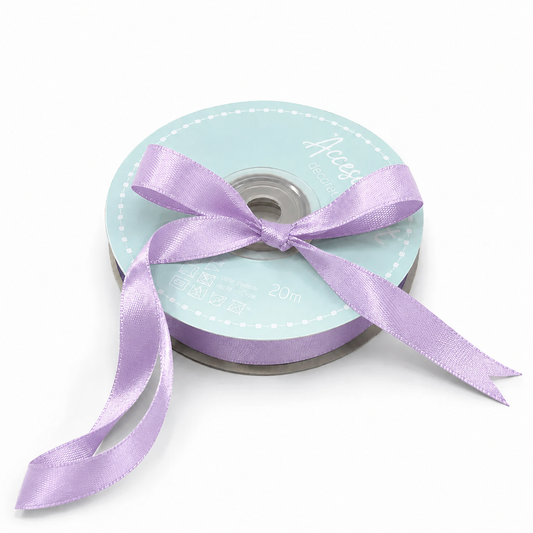 CINTA RASO 1CM X 20 METROS - lila pastel p44