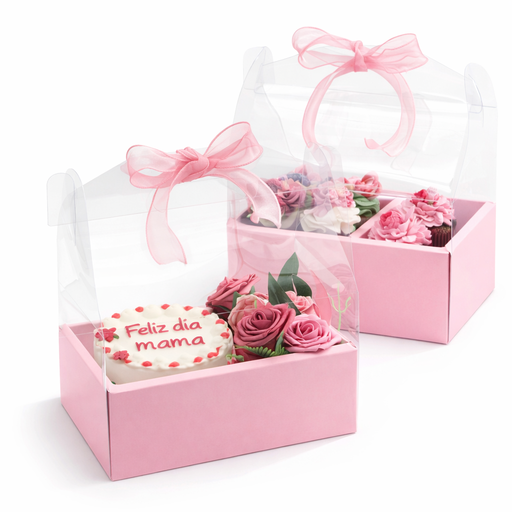 Caja 26.5x18x30cm Rosa Cake box - COD TRI1