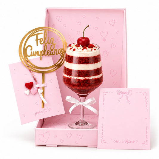 Caja 11,5x11,5x26cm para copa Rosa - 641792