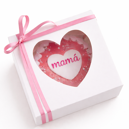 Caja 16x16x10cm c/ visor de corazón - CUP4V.0