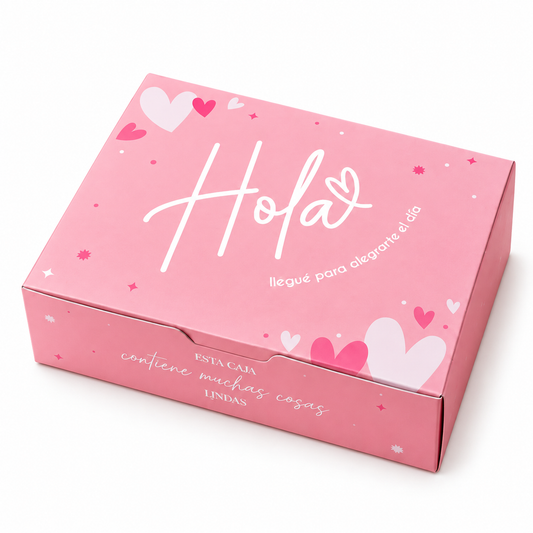 Caja 23x17x7cm - ¡Hola! - Coral