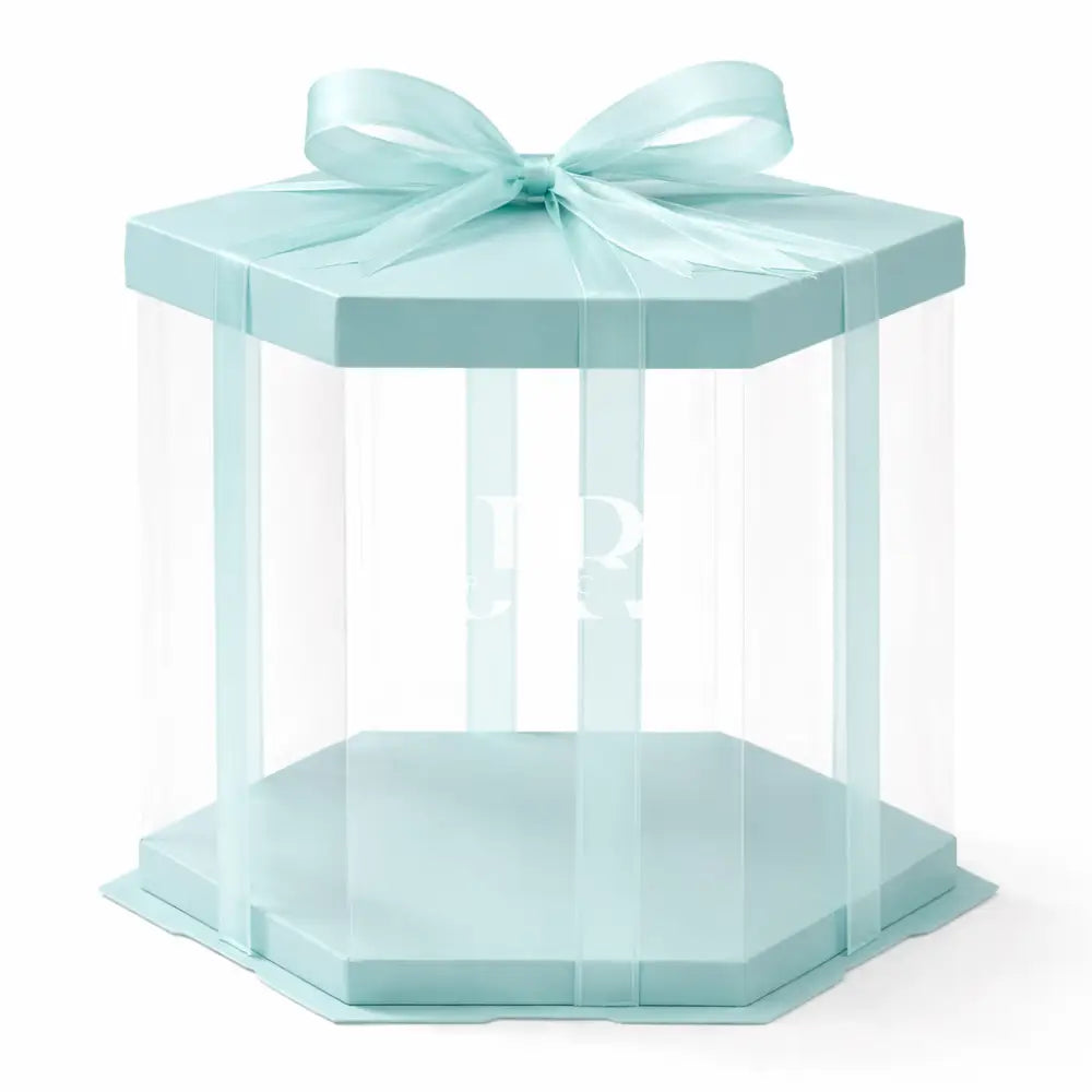 HEXAGONAL 24.5x24.5x24cm - Verde Tiffany - packaging