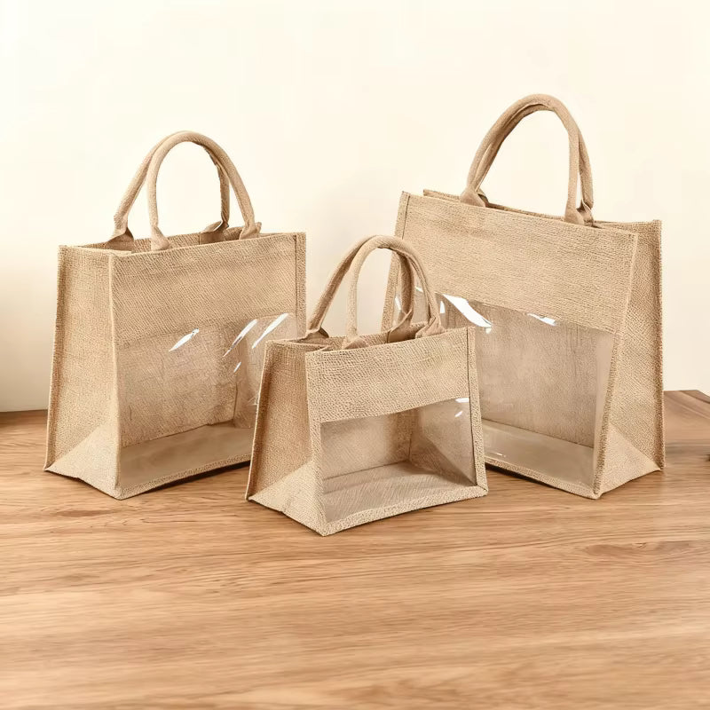 Jute Tote Bag CLASSIC Visor – Bolsa de Yute 25.5x14.5x20cm