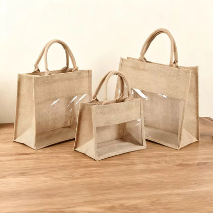 Jute Tote Bag CLASSIC Visor – Bolsa de Yute 25.5x14.5x20cm