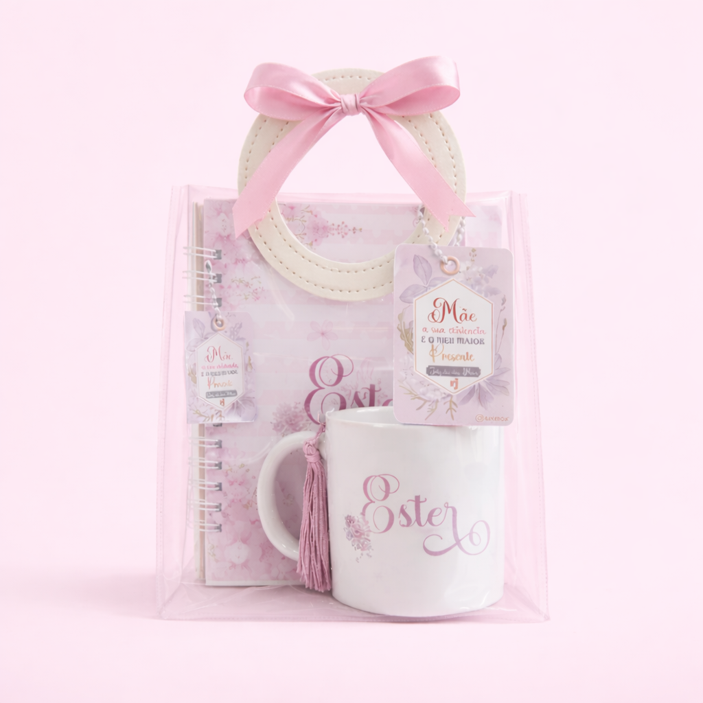Bolsa PVC con Cuerina Redonda WH - 18x10x20cm