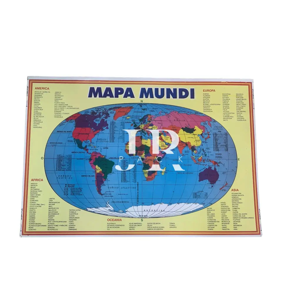 Mapa Mundi (Lámina educativa grande)