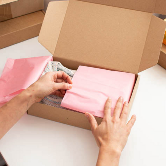 Papel Seda Rosa Claro 70x50cm (contiene x 20 und.) - MF001