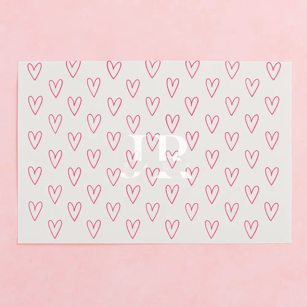 Papel Manteca Corazón Fucsia 27x40cm (cont. 25 hojas) PM1.1 - papel manteca
