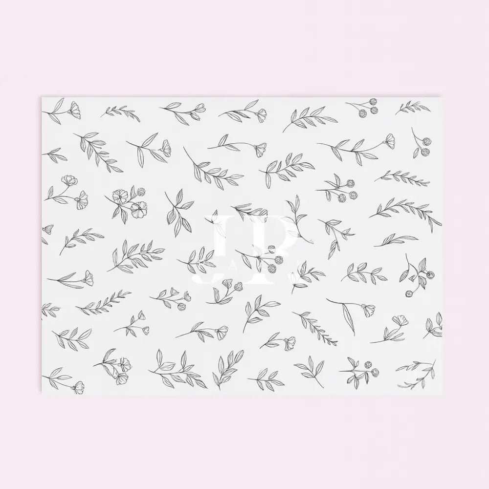 Papel Manteca Flores Negro 27x40cm (cont. 25 hojas) - PM1.4 - papel manteca