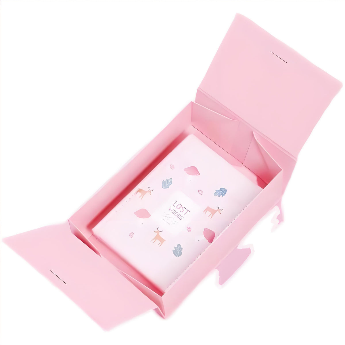 Caja Premium 26.5x19x8cm Rosa - Doble Abertura Desplegable