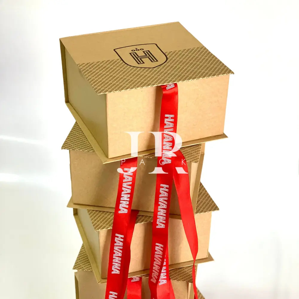 Premium personalizado Havana - Kraft con impresion + cinta con logo