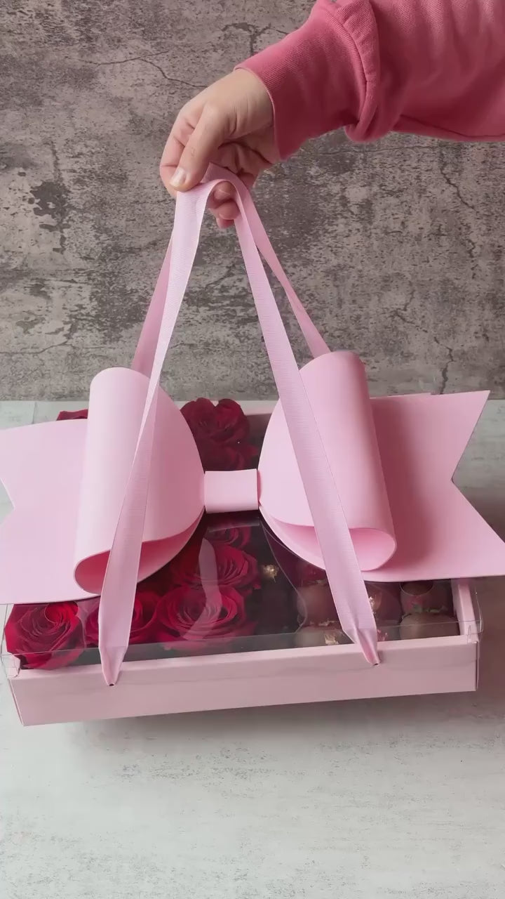 Caja 42x22x16.5cm Pink Box c/ Moño -TRI2