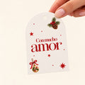 Tags Navidad Rojo ´´Con mucho amor¨ (10 und)