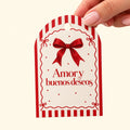 Tags Navidad Rojo ´´Buenos Deseos¨ (10 und)