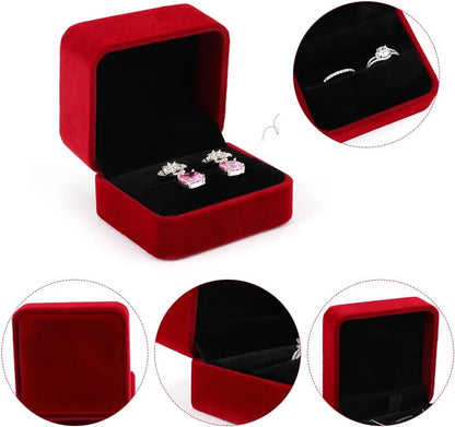 Caja para Anillo Terciopelo 7x7x4 cm