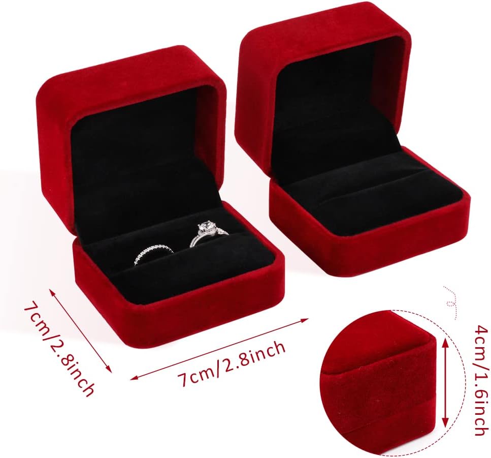 Caja para Anillo Terciopelo 7x7x4 cm