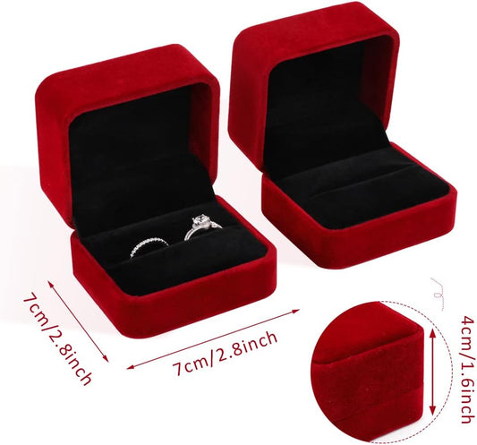 Caja para Anillo Terciopelo 7x7x4 cm