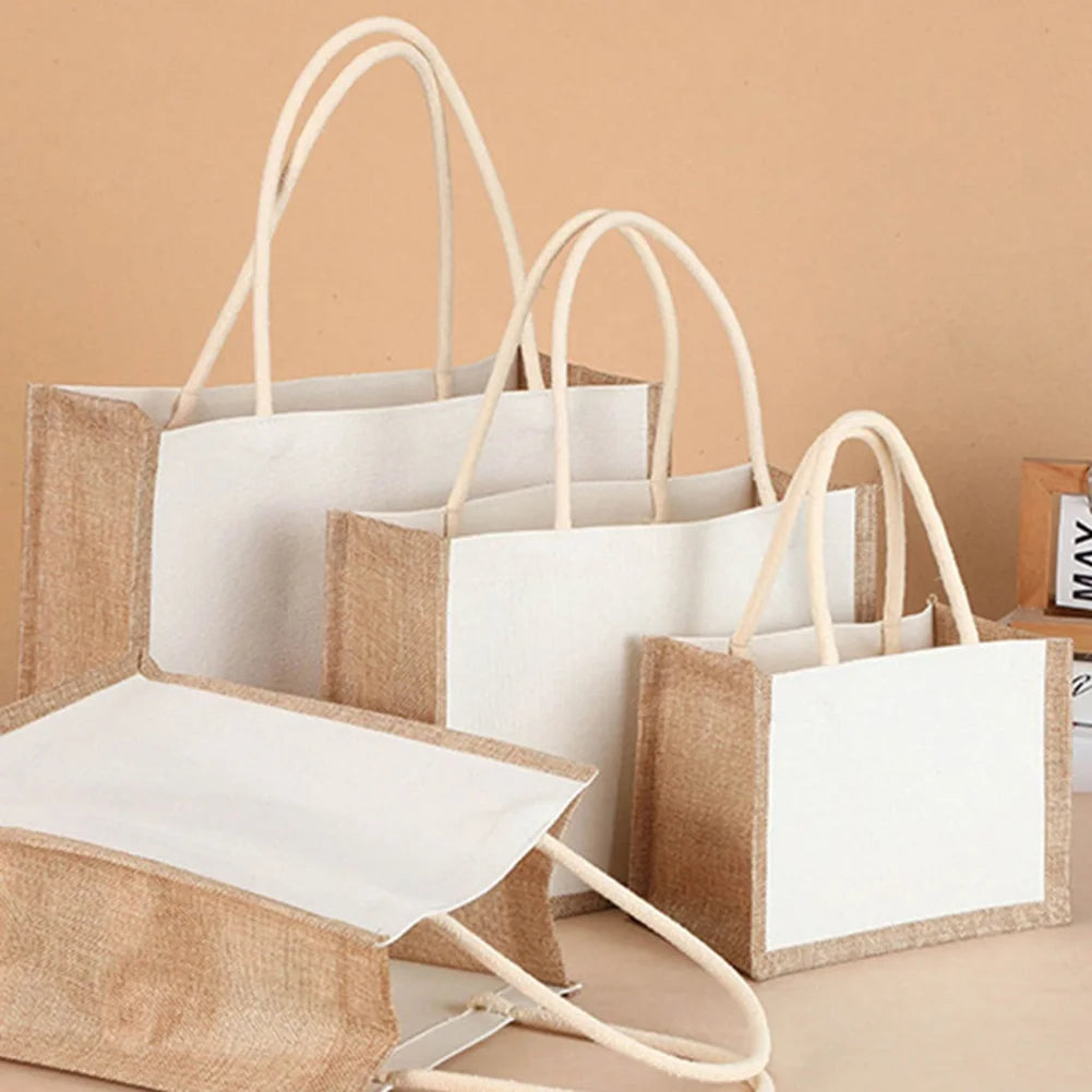 Jute Tote Bag DUO – Bolsa de Yute 21x12x23cm