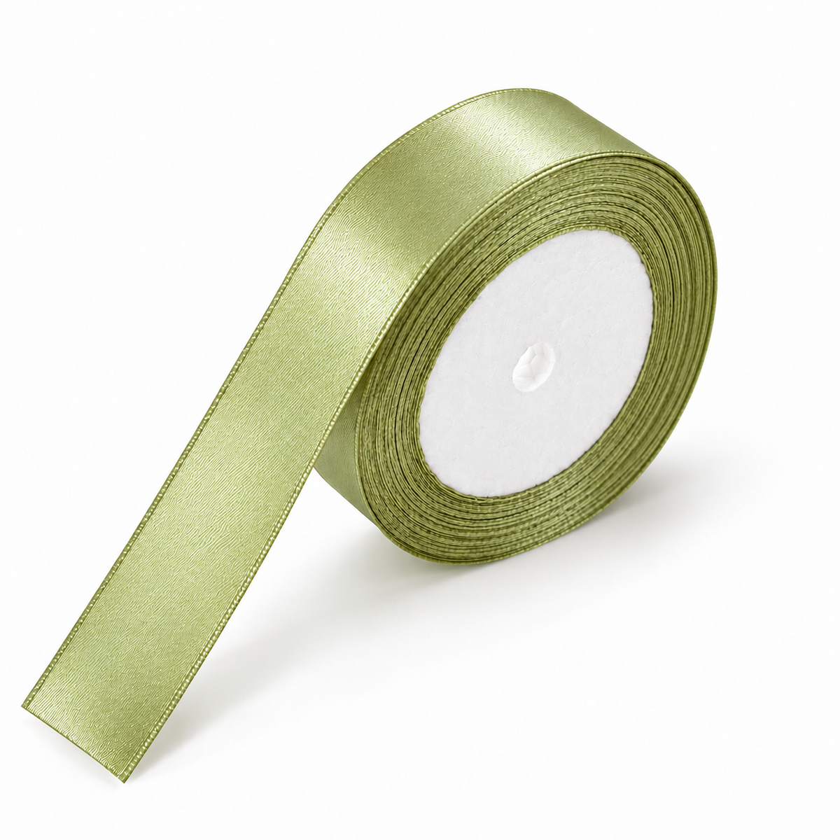 CINTA RASO 2.5CM X 20 METROS - VERDE OLIVA
