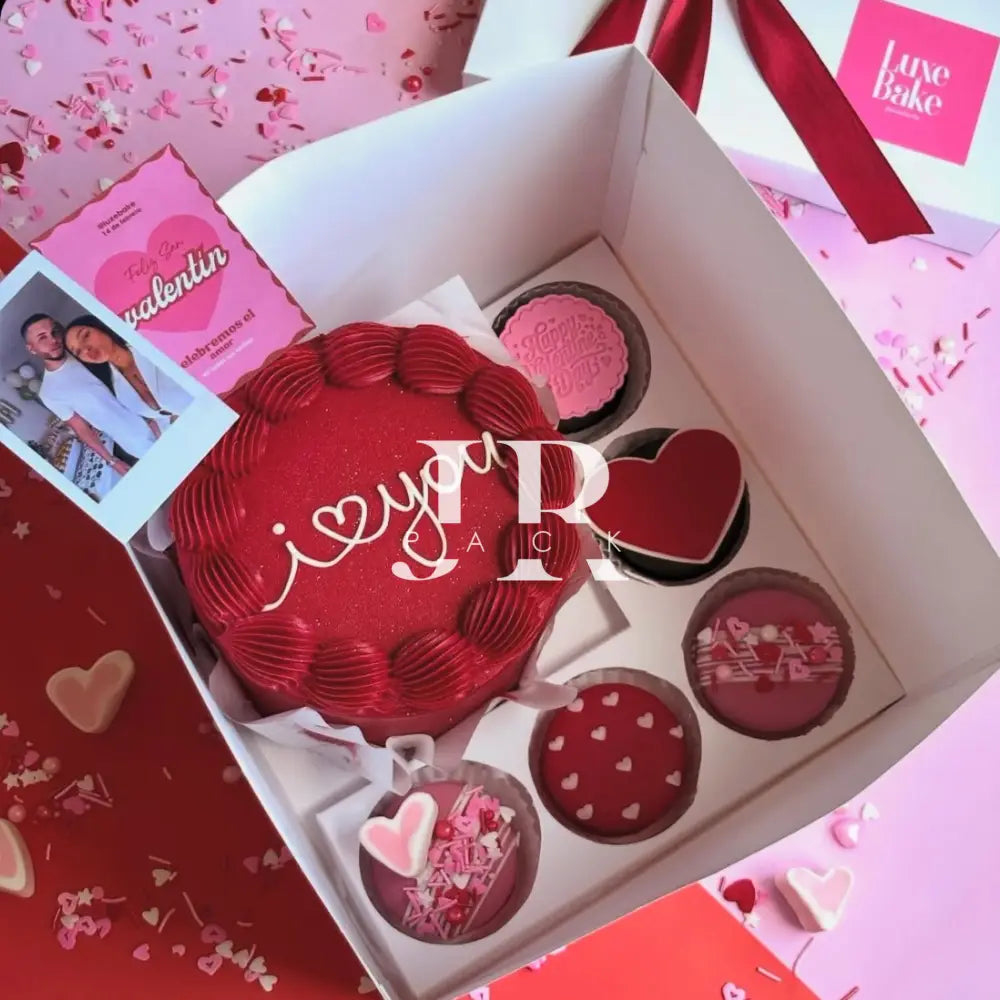 VIS15-D - Caja p/ Mini torta + 5 cupcakes - cod 641094 - packaging