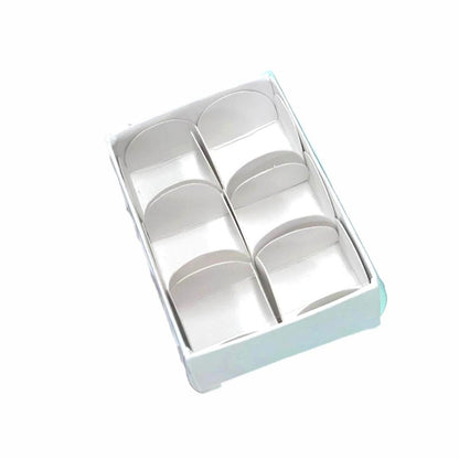 Caja 10x7x3cm p/ 6 bombones + Tapa de Acetato - BOM6