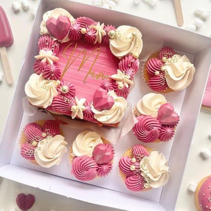 VIS15-D - Caja p/ Mini torta + 5 cupcakes - cod 641094