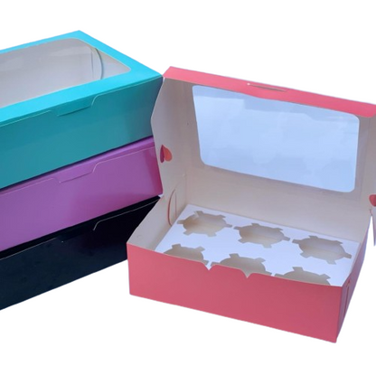 Caja 23x17x7cm p/ 6 cupcakes - MOM1P