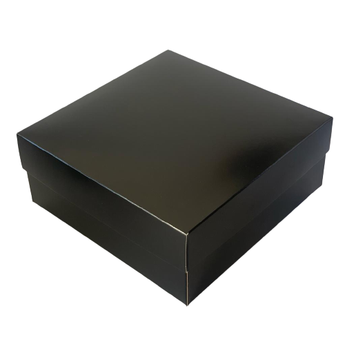Caja 25x25x10cm Doble Pared Negro